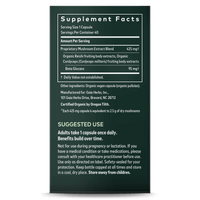 Gaia Herbs Respiratory Mushroom Blend supplement facts || 40 ct