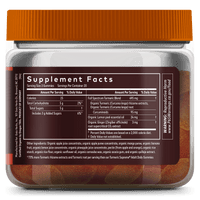 Gaia Herbs Extra Strength Turmeric Gummies supplement facts || 60 ct