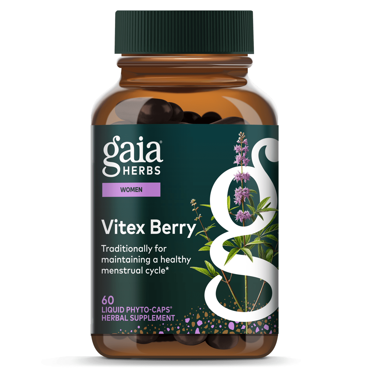 Vitex Berry 60 Count Front Of Bottle Rendering