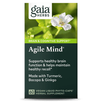 Gaia Herbs Agile Mind carton front || 60 ct