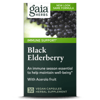 Gaia Herbs Organic Elderberry Pills carton front || 30 ct