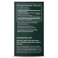 Gaia Herbs Black Elderberry supplement facts || 30 ct