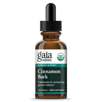 Gaia Herbs Cinnamon Bark Extract, Certified Organic for Glycemic Support | | 1 oz