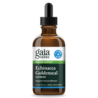 Gaia Herbs Echinacea Goldenseal Supreme, Vegetable Glycerin Extract for Immune Support || 2 oz
