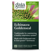 Gaia Herbs Echinacea Goldenseal carton front || 60 ct