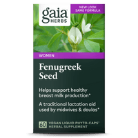 Gaia Herbs Fenugreek Capsules carton front || 60 ct