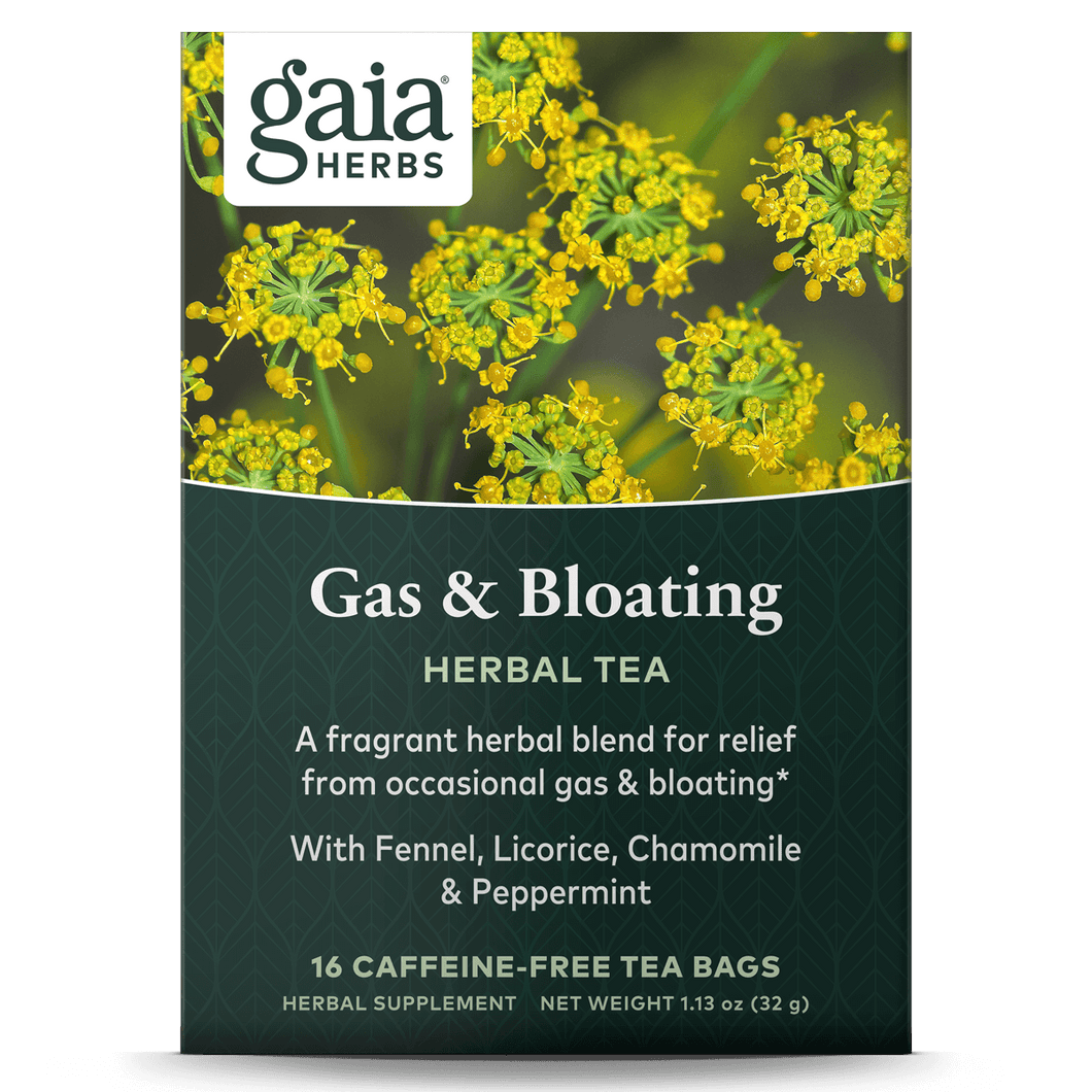 Gaia Herbs Gas & Bloating Herbal Tea for Digestive Support || 16 ct