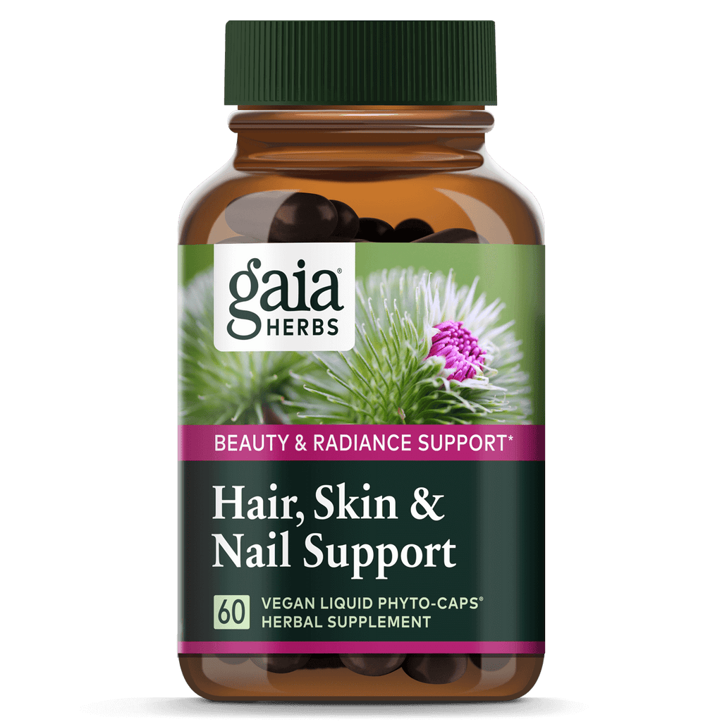 Hair, Skin & Nails Supplement PurityTested Herbal Beauty Support Gaia Herbs®