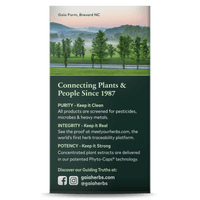 Gaia Herbs Hawthorn Supreme carton side: purity, integrity, potency || 60 ct