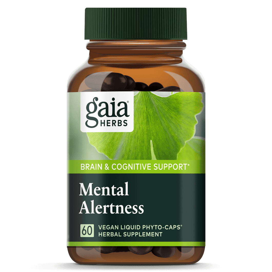 Gaia Herbs Mental Alertness for Brain & Cognitive Support || 60 ct