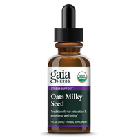 Gaia Herbs Organic Oats Milky Seed Extract, Certified Organic for Stress Support || 1 oz