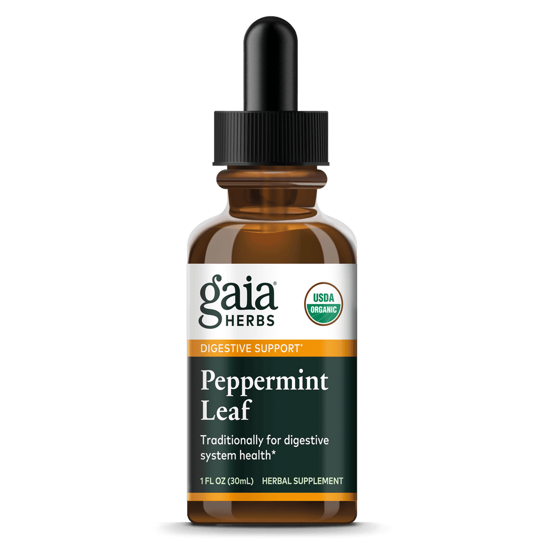 Gaia Herbs Peppermint Extract, Certified Organic for Digestive Support || 1 oz