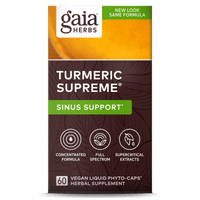 Gaia Herbs Turmeric Supreme Sinus Support carton front || 60 ct