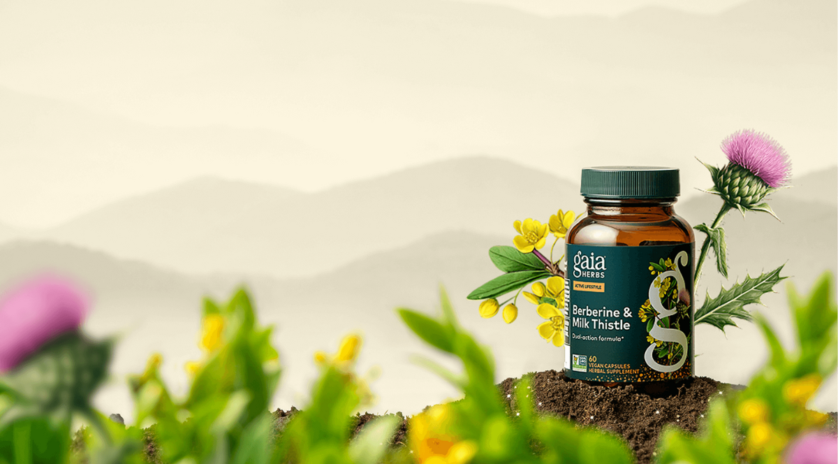 Gaia Herbs NEW Berberine & Milk Thistle: Complete Metabolic & Liver Support*