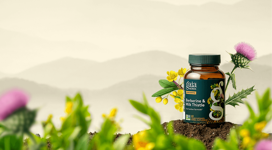 Gaia Herbs NEW Berberine & Milk Thistle: Complete Metabolic & Liver Support*