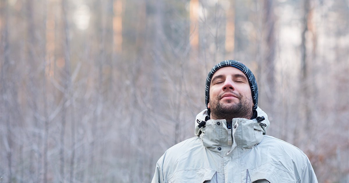 Man using natural remedies for anxiety 