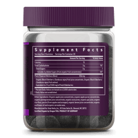 Gaia Herbs Black Elderberry Adult Daily Gummies for Immune Support Supplement Facts || 40 ct
