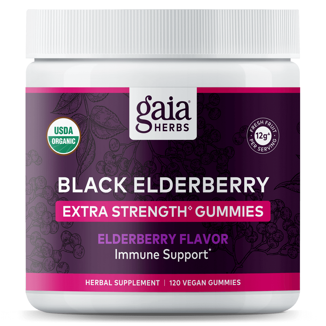 Organic Black Elderberry Gummies Immune Support Gaia Herbs®