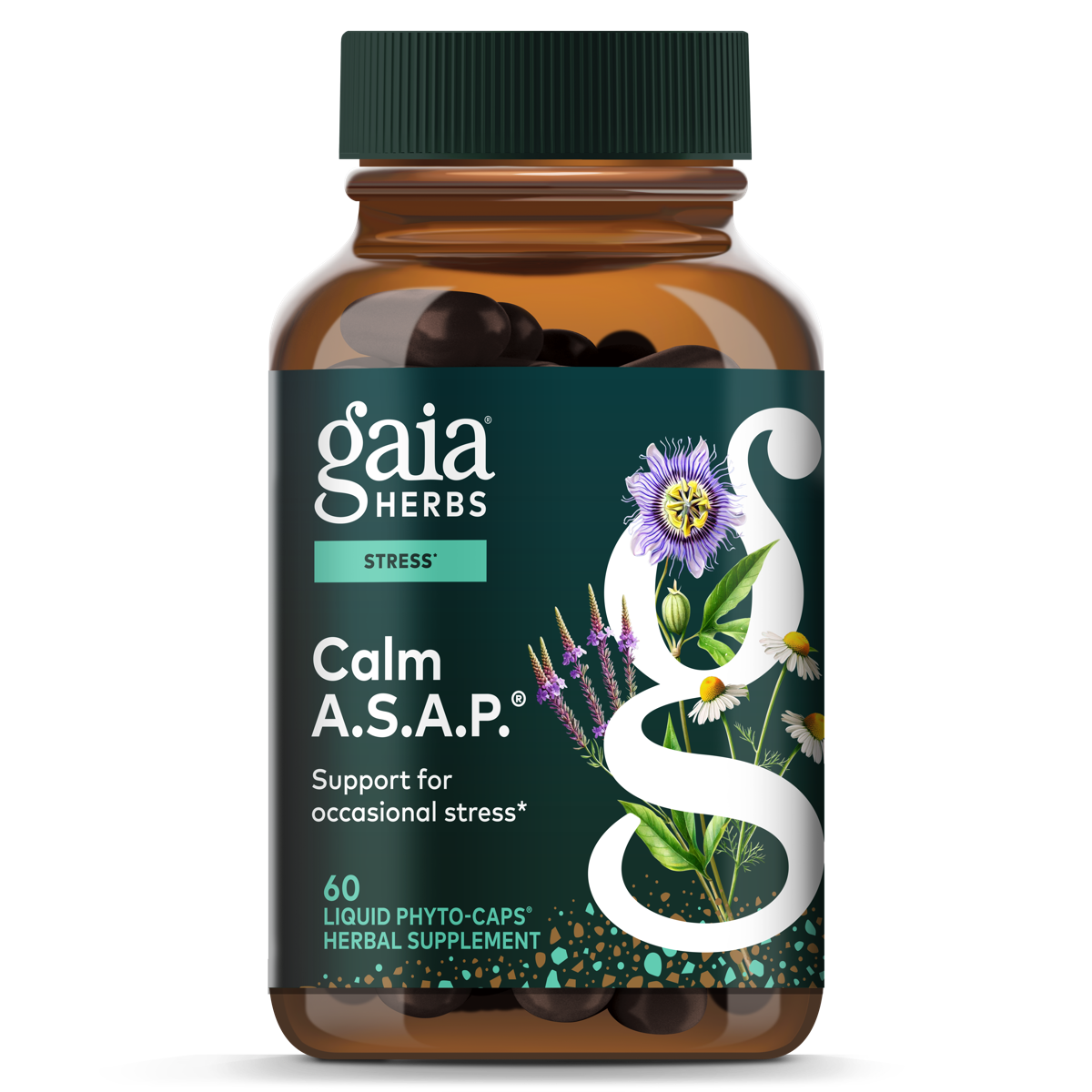 Gaia Herbs Calm A.S.A.P. for Stress Support || 60 ct