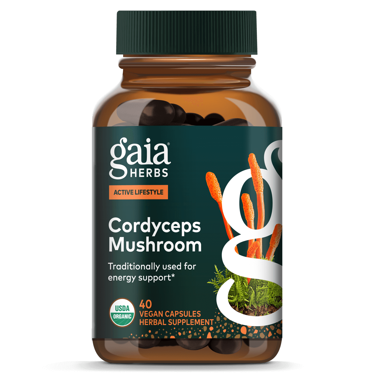 Gaia Herbs Cordyceps Mushroom Vegan Capsules || 40 ct