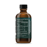 Gaia Herbs Cough Syrup for Immune Support || 4 ounce Supplement Facts Bottle Panel