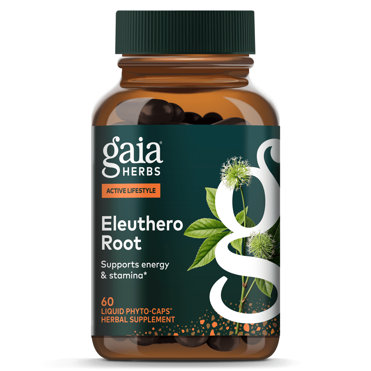 Gaia Herbs Eleuthero Root Capsules for Energy Support || 60 ct
