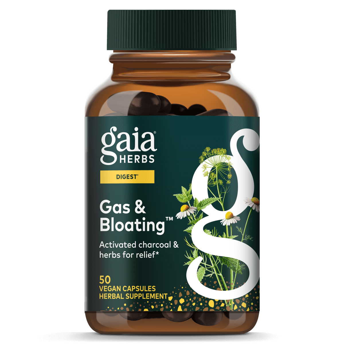 Gaia Herbs Gas & Bloating for Digestive Support || 50 ct