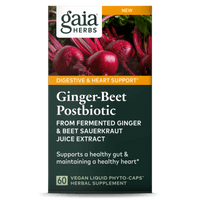 Gaia Herbs Ginger-Beet Postbiotic front carton || 60 ct