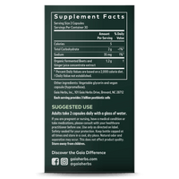 Gaia Herbs Ginger-Beet Postbiotic supplement facts || 60 ct