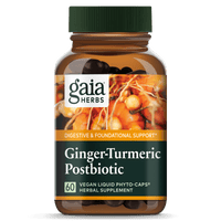 Gaia Herbs Ginger-Turmeric Postbiotic || 60 ct
