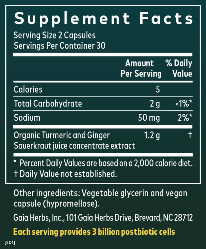 Ginger-Turmeric Postbiotic: Fermented Herbal Support*