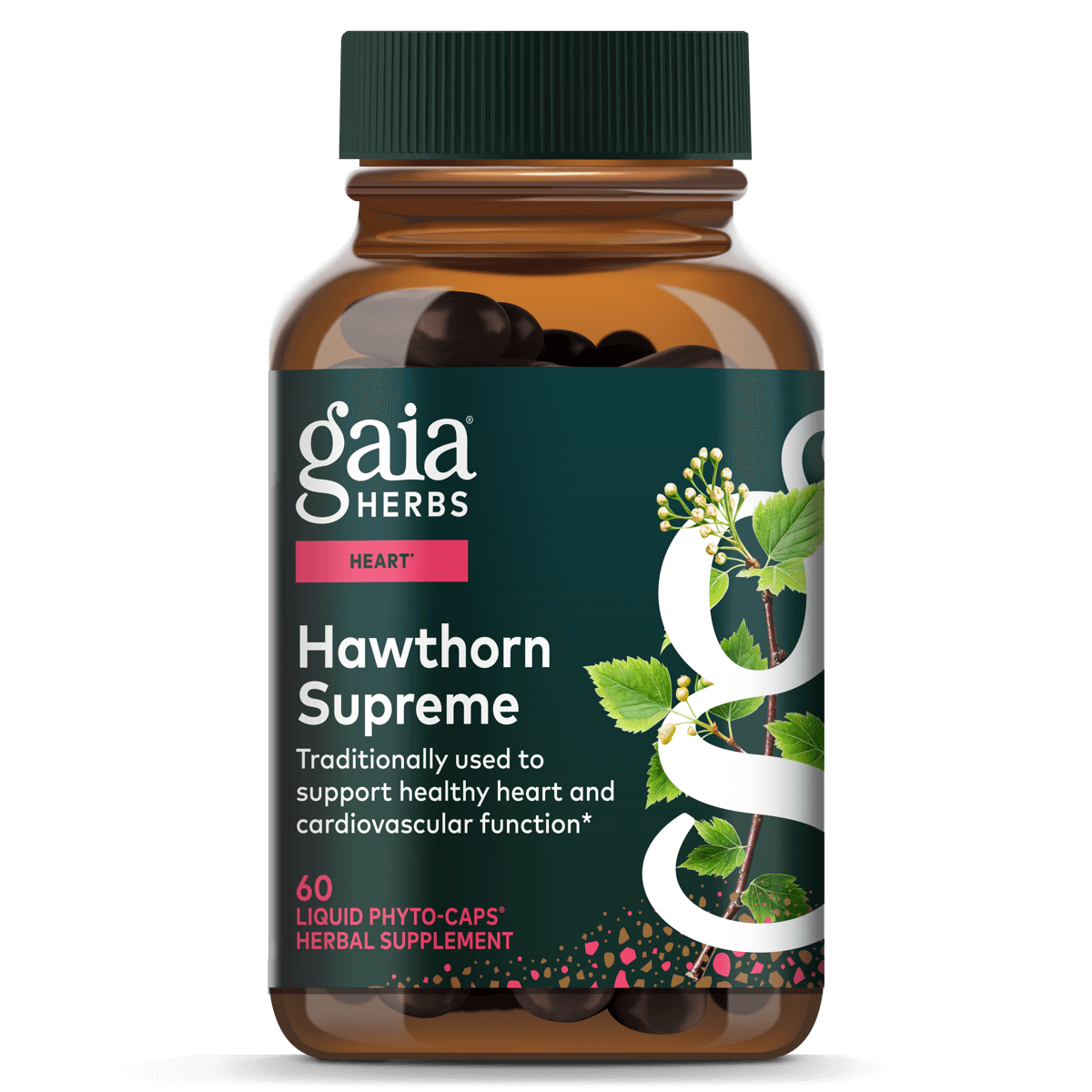 Gaia Herbs Hawthorn Supplement for Heart Support || 60 ct