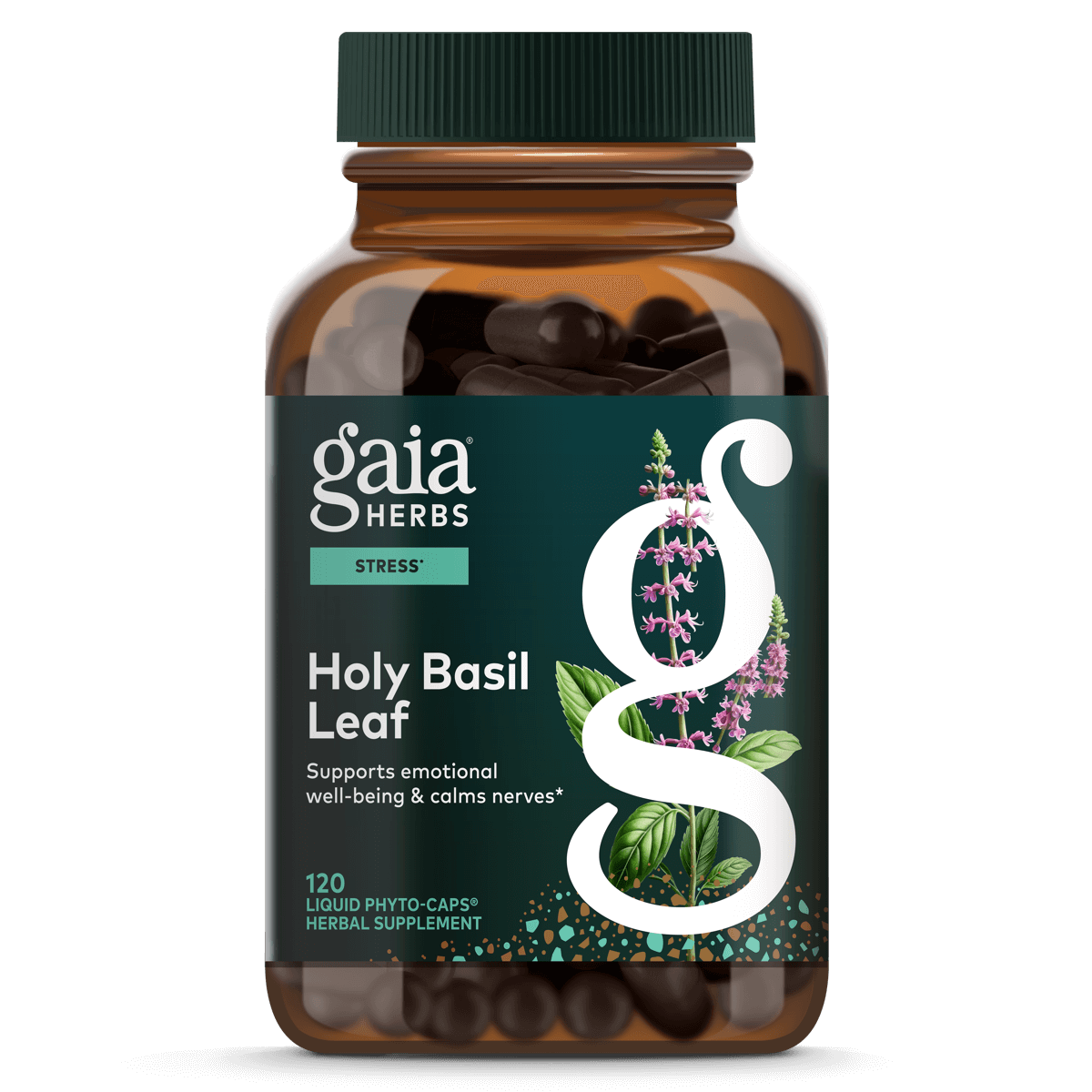 Gaia Herbs Holy Basil Capsules for Stress Support || 120 ct