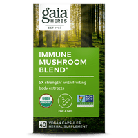 Gaia Herbs Immune Mushroom Blend front carton || 40 ct
