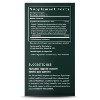 Gaia Herbs Immune Mushroom Blend supplement facts || 40 ct