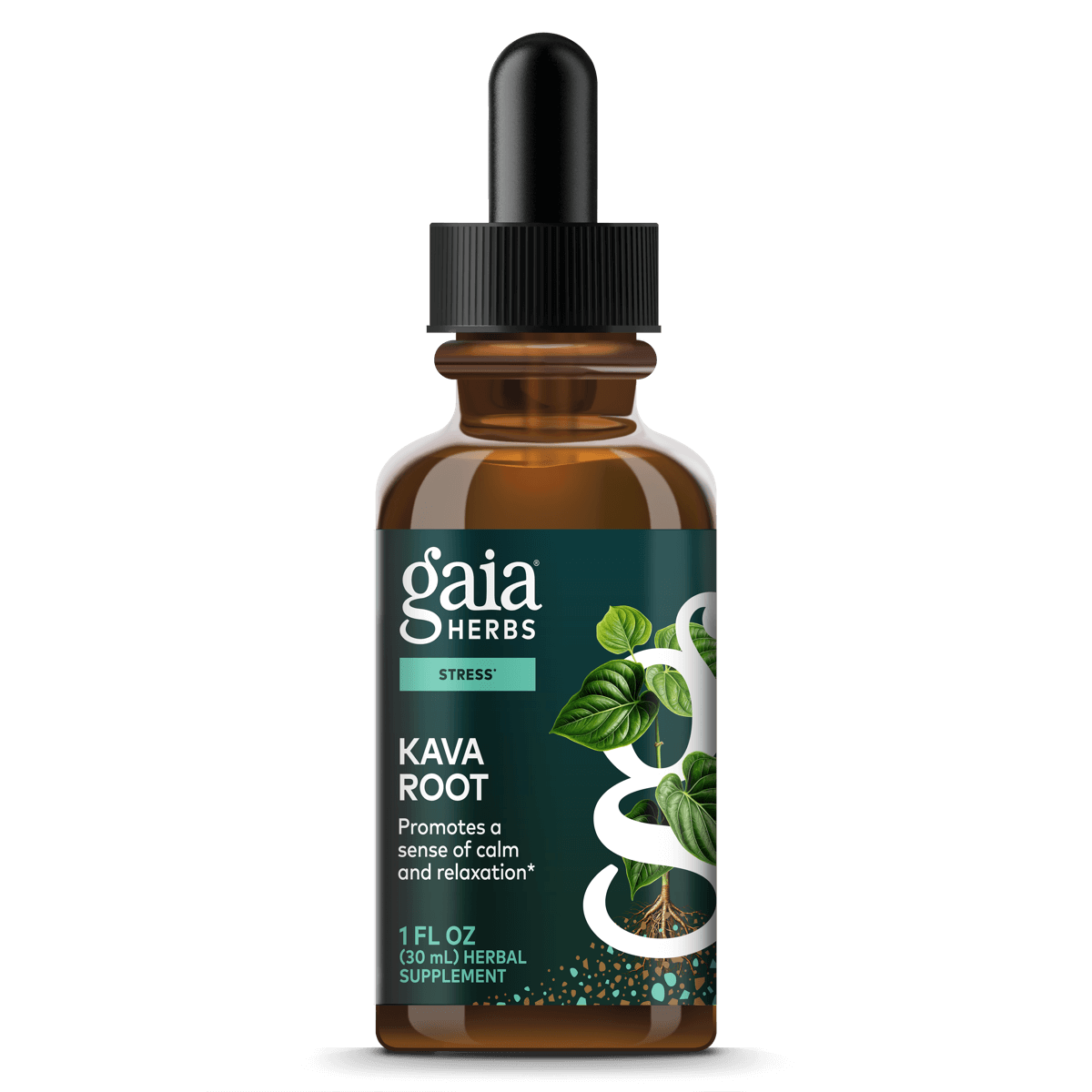 Gaia Herbs Kava Root for Stress Support || 1 oz