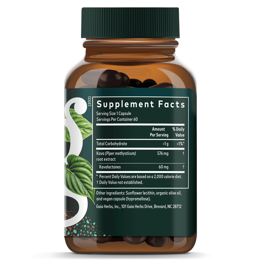 Gaia Herbs - Kava Root - 60 Caps