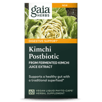 Gaia Herbs Kimchi Postbiotic front carton || 60 ct