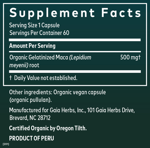 Maca Root Capsules for Energy & Stamina* | Gaia Herbs