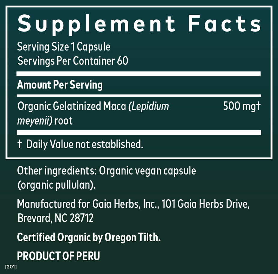 Maca Root Capsules for Energy & Stamina* | Gaia Herbs