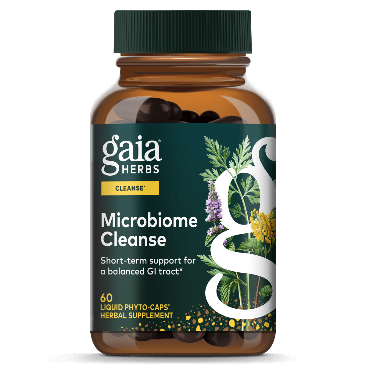 Gaia Herbs Microbiome Cleanse for Digestive Support || 60 ct