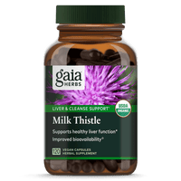 Gaia Herbs Milk Thistle Seed capsules for Liver & Cleanse Support || 120 ct