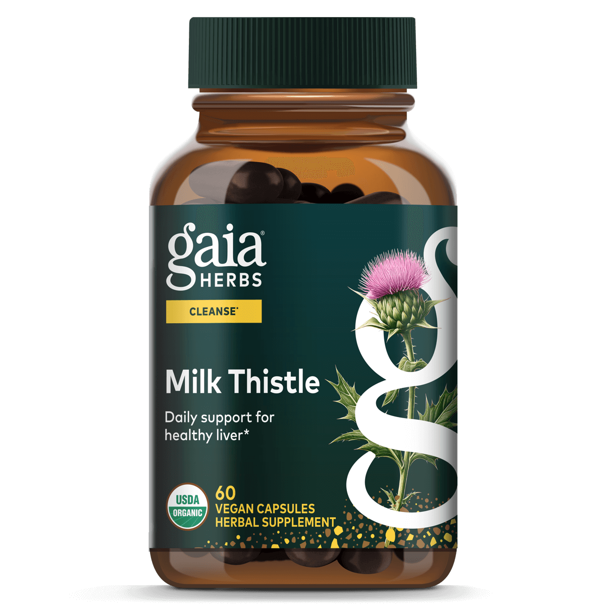 Gaia Herbs Milk Thistle pills for Liver & Cleanse Support || 60 ct