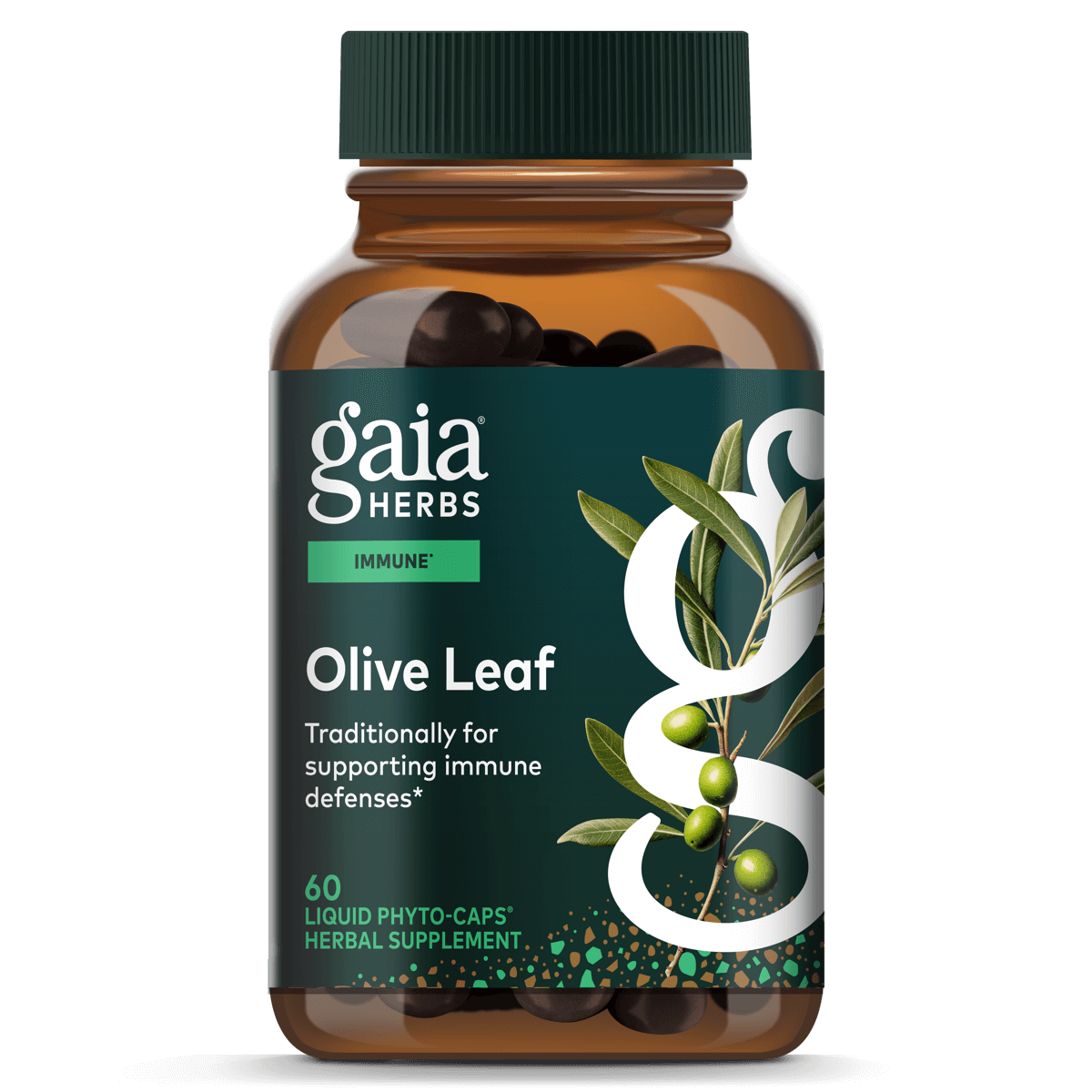 Gaia Herbs Olive Leaf Pills for Immune Support || 60 ct