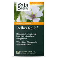 Gaia Herbs Reflux Relief carton front || 45 ct