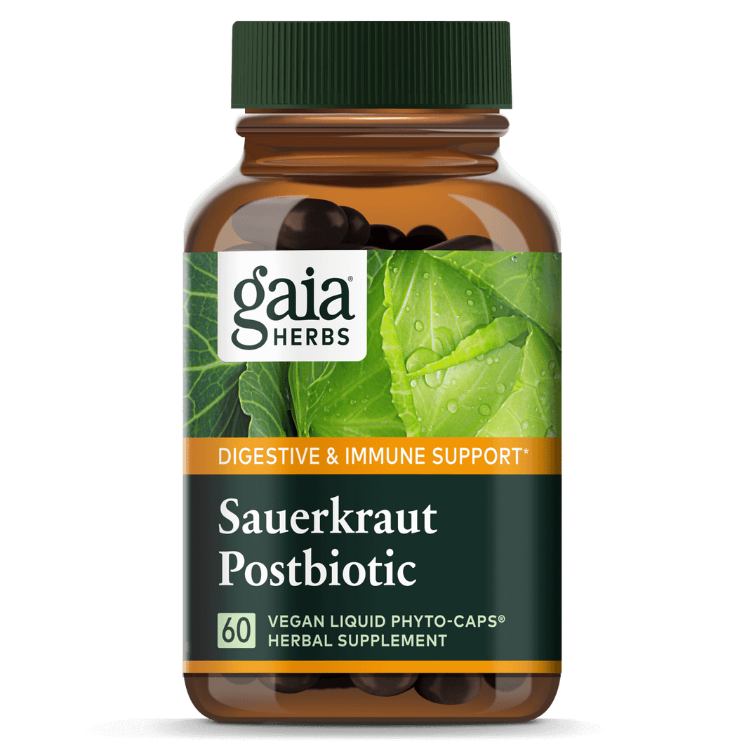 Sauerkraut Postbiotics Fermented Microbiome Supplement Gaia Herbs®