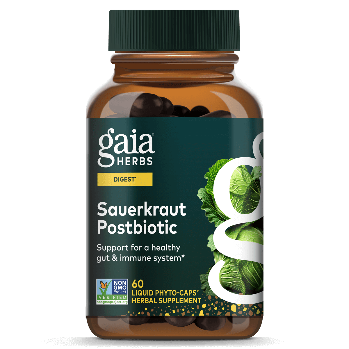 Gaia Herbs Sauerkraut Postbiotic || 60 ct
