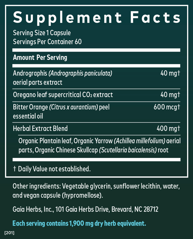 Gaia Herbs Sinus & Lung Supreme for Respiratory Support || 60 ct