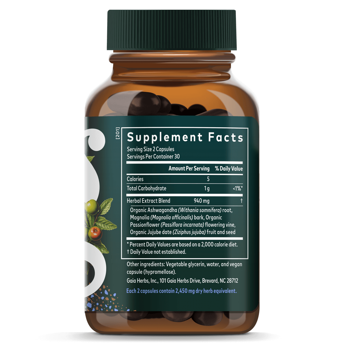 Gaia Herbs SleepThru 60 count Supplement Facts