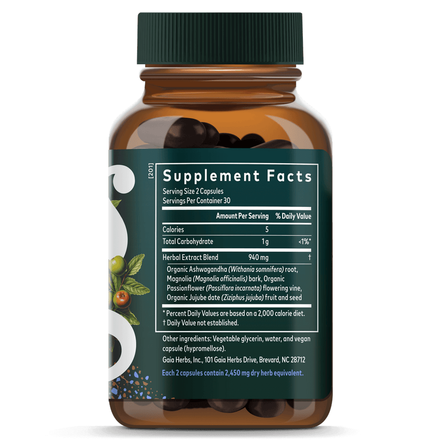 Gaia Herbs SleepThru 60 count Supplement Facts